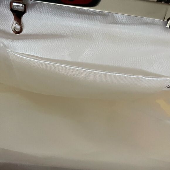 White Faux Feather Evening Bag - Picture 8 of 12